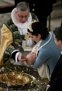 Церемония крещения первенеца Их Королевских Высочеств Кронпринца Фредерика и Кронпринцессы Марии Датских
