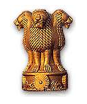 Герб Республики Индия (львы Царя  Ашока, из династии Маурьев 268-232 до Р.Х.)